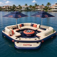 Plateforme flottante gonflable de grande taille en PVC Drop Stitch avec surface en EVA pour yacht, lac, océan, usage polyvalent