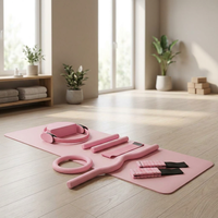 Kit de Pilates personnalisé en gros, Tapis de yoga, Haltères, Poids de cheville et de poignet en silicone, Équipement d'entraînement de fitness à domicile, Fourniture d'usine
