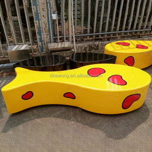 Artistic Shaped Fiberglass Pebble Sitting <b>Benches</b> Creative Stone Look Outdoor Seating Weather Resistant For Mall Plaza Garden - Product Image 4