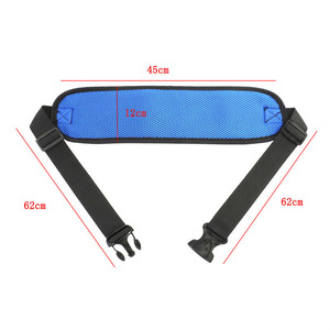 เข็มขัดนิรภัยสำหรับรถเข็นคนพิการ สีน้ำเงิน-ดำ ขนาด 14 ซม. สายรัดกันลื่น รับน้ำหนักได้ 120 กก. สายรัดพยุงตัวแบบพกพา - Product Image 5