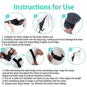 Metal şeritler ile köpek dizlik dirsek <span class=keywords><strong>brace</strong></span> diz <span class=keywords><strong>Immobilizer</strong></span> destek köpek ortak istikrarlı tutmak yardımcı, neopren köpek Stifle - Product Image 4