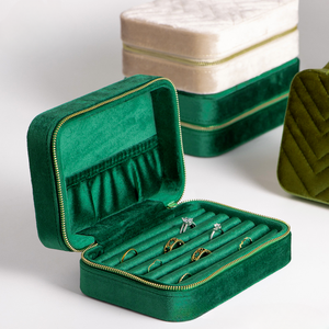 Kotak Beludru Wadah Cincin untuk Anting Tusuk, Anting, Kotak Perhiasan, Organizer Kemasan untuk Usaha Kecil - Product Image 2