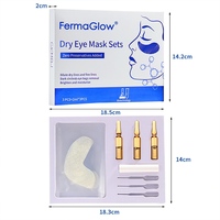 Ampoules hydratantes et raffermissantes pour les yeux, à base de champignons fermentés, de peptides de caféine stériles et de collagène, pour l'élimination des cernes et des poches sous les yeux, et masque pour les yeux secs