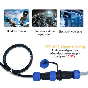 SP13 SP17SP17防水コネクタIP68オスプラグメスソケット2/<span class=keywords><strong>3</strong></span>/4/5ピンケーブルワイヤー電源LEDコネクタ屋外カメラ用 - Product Image 4