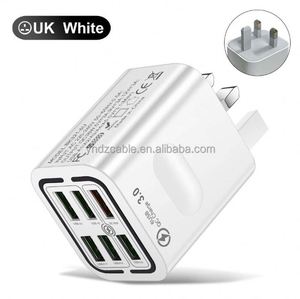 เครื่องชาร์จโทรศัพท์มือถือ USB 6 พอร์ตพร้อมไฟ USB QC3.0 หัวชาร์จเร็วสำหรับสมาร์ทโฟนแบบพกพา - Product Image 6