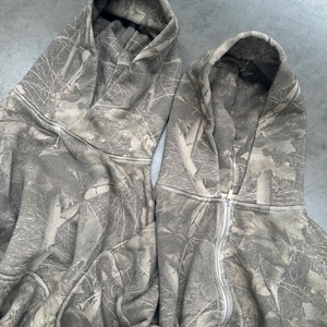 Sudadera con Capucha Personalizada de Punto, Forrada, Cuadrada, de Poliéster y Algodón, con Estampado DTG, Gruesa, de Camuflaje Real Tree para Caza, para Hombre - Product Image 3