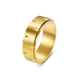 Cross-border yunnique street style rotating <b>titanium</b> steel <b>ring</b>, niche, unique, high-end, minimalist style jewelry - Product Image 1