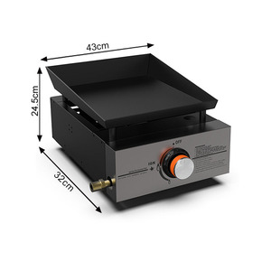 Nueva parrilla de gas portátil de acero inoxidable sin humo con plancha esmaltada para exteriores, estufa de gas propano transfronteriza - Product Image 2