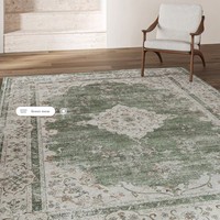 Tapis de style persan américain, aspect cachemire, motif géométrique, lavable en machine, pour salon, canapé, style marocain et nordique