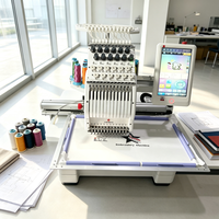 Machine à broder multi-aiguilles haute performance à tête unique pour le travail commercial sur t-shirts et casquettes