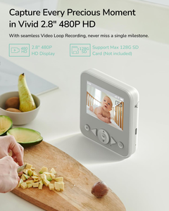 Moniteur Bébé Vidéo HD 480P 2,8 Pouces Longue Portée 1000 Pieds Caméra Sans Fil avec Audio Bidirectionnel - Product Image 2