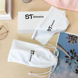 משקפיים שחורים באיכות גבוהה תיק זכוכית, שקית זכוכית, משקפי שמש מיקרופייבר שקיות זכוכית שרוול נייר זכוכית עם לוגו מותאם אישית - Product Image 1