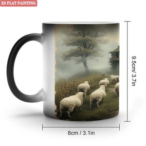 แก้วเปลี่ยนสีความร้อนเร็ว สีดำด้าน 11 ออนซ์ แก้วกาแฟเซรามิกมหัศจรรย์ - Product Image 1