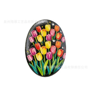 Imán de nevera pintado a mano con diseño de bicicleta, arte folclórico, recuerdo de viaje, adhesivo magnético - Product Image 3