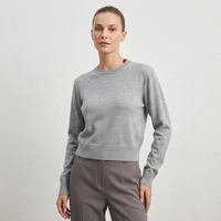 Pull en tricot fin à manches longues pour femme Vinnie, personnalisable OEM & ODM, vêtements pour femme de haute qualité