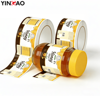 Etiquetas Personalizadas para Miel, Adhesivas, Impermeables, para Frascos de Alimentos, Etiquetas de Marca, Etiqueta de Vinilo en Rollo con Logotipo Personalizado