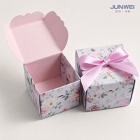 Boîte cadeau carrée en carton verni recyclable pour cadeau de fiançailles Sweet Candy