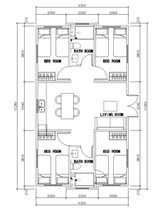 Modernes 20/40ft Zweistöckiges Bürogebäude Luxuriöses Erweiterbares Containerhaus Vorgefertigtes Tragbares Minihaus Mit 2-3 Schlafzimmern - Product Image 4