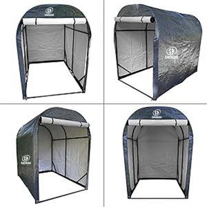 Tente de <span class=keywords><strong>vélo</strong></span> portable SA pour l'extérieur, structure en acier allié, auvent enduit de PE, <span class=keywords><strong>abri</strong></span> 120x163x176cm, imperméable, porte à fermeture éclair enroulable - Product Image 5