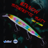 Leurre de vairon flottant 30g 160mm japon leurre de pêche dur artificiel bar de mer thon brochet appât méné japon jigging leurre