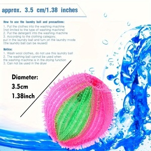 Bola Adhesiva para Pelo de <span class=keywords><strong>Gato</strong></span> para <span class=keywords><strong>Lavadora</strong></span>, 3.5cm, Reutilizable, Material de Nailon, Bola de Adsorción de Pelo, Gran Venta - Product Image 4