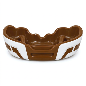 Protège-dents d'entraînement en caoutchouc brun et blanc DUMELA INTERNATIONAL, modèle DI-MG-03, design durable, protection souple pour l'entraînement de boxe - Product Image 1
