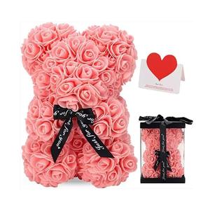 Oso de Peluche de Rosas de 25 cm al por Mayor 2026, Oso de Rosas de 35 cm, Oso de Flores Artificiales de Rosas, <span class=keywords><strong>el</strong></span> <span class=keywords><strong>Mejor</strong></span> Regalo de San Valentín <span class=keywords><strong>para</strong></span> Novia - Product Image 2