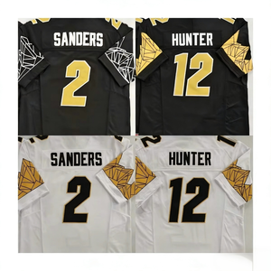 قمصان كرة القدم الأمريكية الجامعية متوفرة باللون الأبيض والأسود والرمادي، زي ساندرز هانتر لكرة القدم الأمريكية - Product Image 1