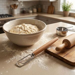 Custom Design Danish Dough Whisk Hook Stainless Steel Eco-Friendly Sourdough Bread Baking Supplies Starter <b>Kit</b> Quick Hand Mixing - Product Image 4