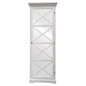 Moderna Librería Alta de Madera Maciza con <span class=keywords><strong>3</strong></span> Estantes, Ahorra Espacio, Color Blanco - Product Image 3