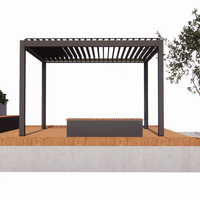 Günstige Wasserdichte Aluminium-Gartenlauben mit Elektrischen Funktionen Lamellenpergola für Garten und Terrassen-Dachsystem