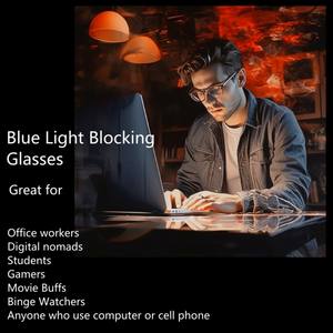 Gafas con Lentes CR39 con Tinte Ámbar Naranja para Aliviar la Migraña y Mejorar el Sueño, Protección de Pantalla, Anti-Fatiga Ocular, Bloqueo de Luz Azul - Product Image 5