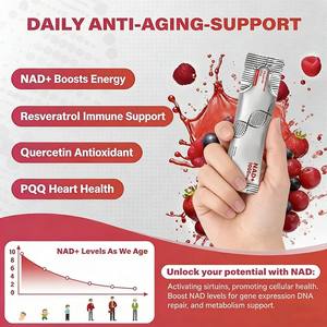 Suplemento Vitamínico Celular Antioxidante y Antienvejecimiento OEM NAD+ 1000mg Líquido Oral con Nicotinamida Ribósido, PQQ y Resveratrol - Product Image 6
