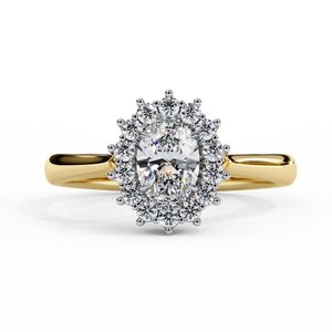 Women's 18K Solid Gold Brilliant Cut Lab Grown Diamond Engagement Ring IGI Certified Rhodium Plated Luxury VBR JEWELS <b>Model</b> - Product Image 1