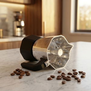 <span class=keywords><strong>Cafetera</strong></span> <span class=keywords><strong>Italiana</strong></span> de Aluminio para Espresso y Moka, 3, 6 y 9 Tazas, para Estufa de Gas, Eléctrica e Inducción, con Logotipo Personalizado - Product Image 4