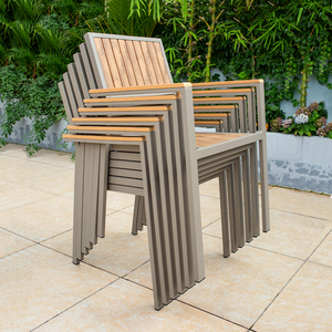 Không thấm nước nhà hàng ghế bảng cho ăn uống vườn ngoài trời Patio ban công-stackable nhựa gỗ đồ nội thất - Product Image 5