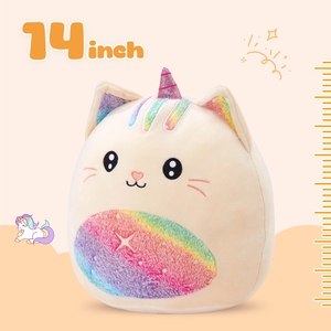 14in đáng yêu Unicorn mèo đồ chơi sang trọng Gối Thú nhồi bông đồ chơi trẻ em trẻ em ngủ gối mềm trong sinh nhật Giáng sinh bán buôn - Product Image 2