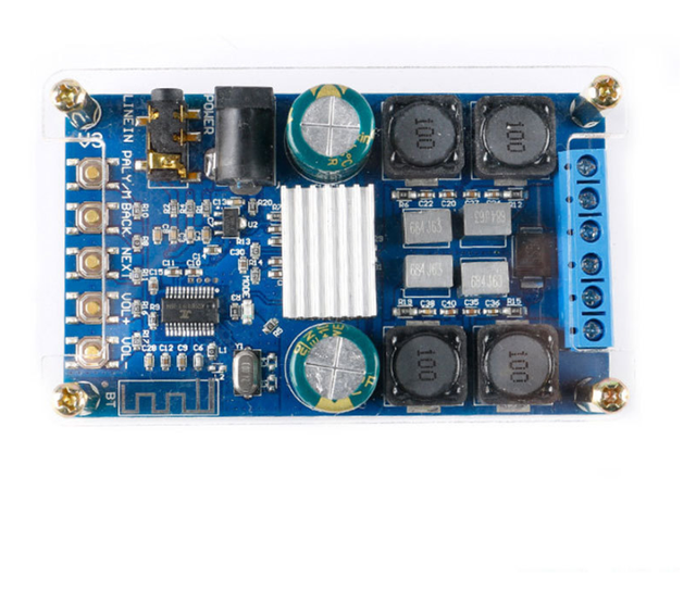 Two-channel 50W*2 Audio Amplifier with Enclosure, Without POP Sound, Bluetooth Digital Power Amplifier Board