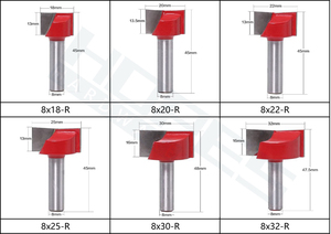 8mm <strong>Shank</strong> 57mm Diameter Carbide Blade Woodworking Bottom Cleaning Router Bits Carpentry Milling <strong>Plaining</strong> Cutter - Product Image 5