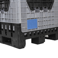 Bac de stockage industriel robuste en plastique HDPE pliable de grande taille pour pièces automobiles et usage en entrepôt