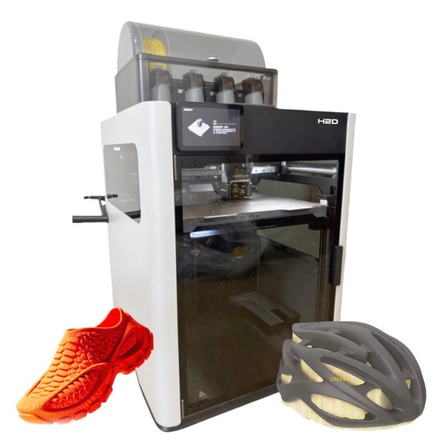 Original H2D AMS Combo Dual-nozzle Multi-material Large Size 350*320*325mm High Speed Max 600mm/s Closed Core-XY FDM 3D Printer