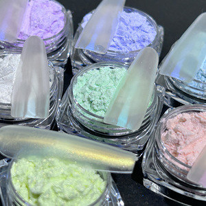 Poudre à ongles chromée caméléon 3 couleurs, pigment acrylique scintillant Candy Aurora pour manucure et nail art - Product Image 2