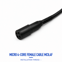 Connecteur sous-marin étanche HYSF SUBSEA MCBH4F Micro 4 broches femelle 7/16-20UNF, prise électrique sous-marine pour ROV