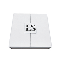 Boîte à bijoux de luxe à fermeture magnétique, double porte, emballage cadeau en papier avec logo