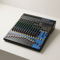 Console audio numérique professionnelle 16 canaux avec effets personnalisés en métal, nouveau modèle, connectivité USB, éclairage vidéo