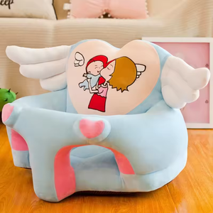 Canapé en peluche, chaise en peluche, chaise d'apprentissage avec ailes d'ange, canapé d'apprentissage en peluche pour enfants, chaise pour bébé - Product Image 6