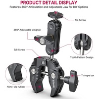 Ulanzi R094 Super Pince Multifonctionnelle 2638 pour Fixation sur Guidon de Vélo