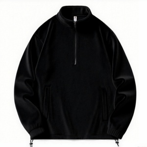 Sweat à demi-zip pour homme Phantom Beige 2025 - Eco-fleece - Technologie thermique - Sans capuche - Avec fermeture éclair noire discrète et poches zippées - Product Image 5