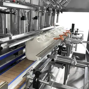 Línea de producción de aceite de motor completamente automática Máquina de llenado de pistón cuantitativa de aceite lubricante