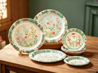 Assiettes festonnées jetables en bagasse de haute qualité de 6 pouces, 100 % compostables pour restaurants, fêtes à domicile et traiteurs